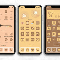 iOSアイコン ３色デザイン 「カフェカプチーノ」