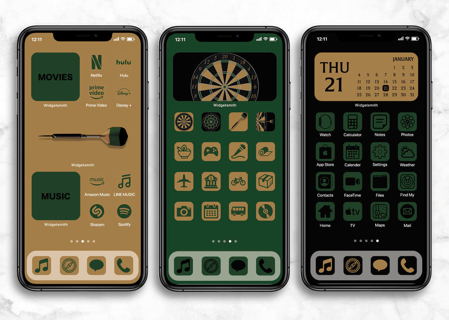 iOSアイコン ３色デザイン 「ハットトリック」