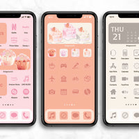 iOSアイコン ３色デザイン 「スイートカップケーキ」