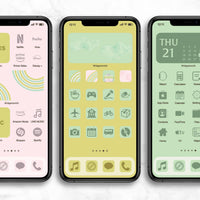 iOSアイコン ３色デザイン 「レインボーヒル」
