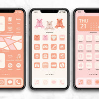 iOSアイコン ３色デザイン 「ピンキーベアー」