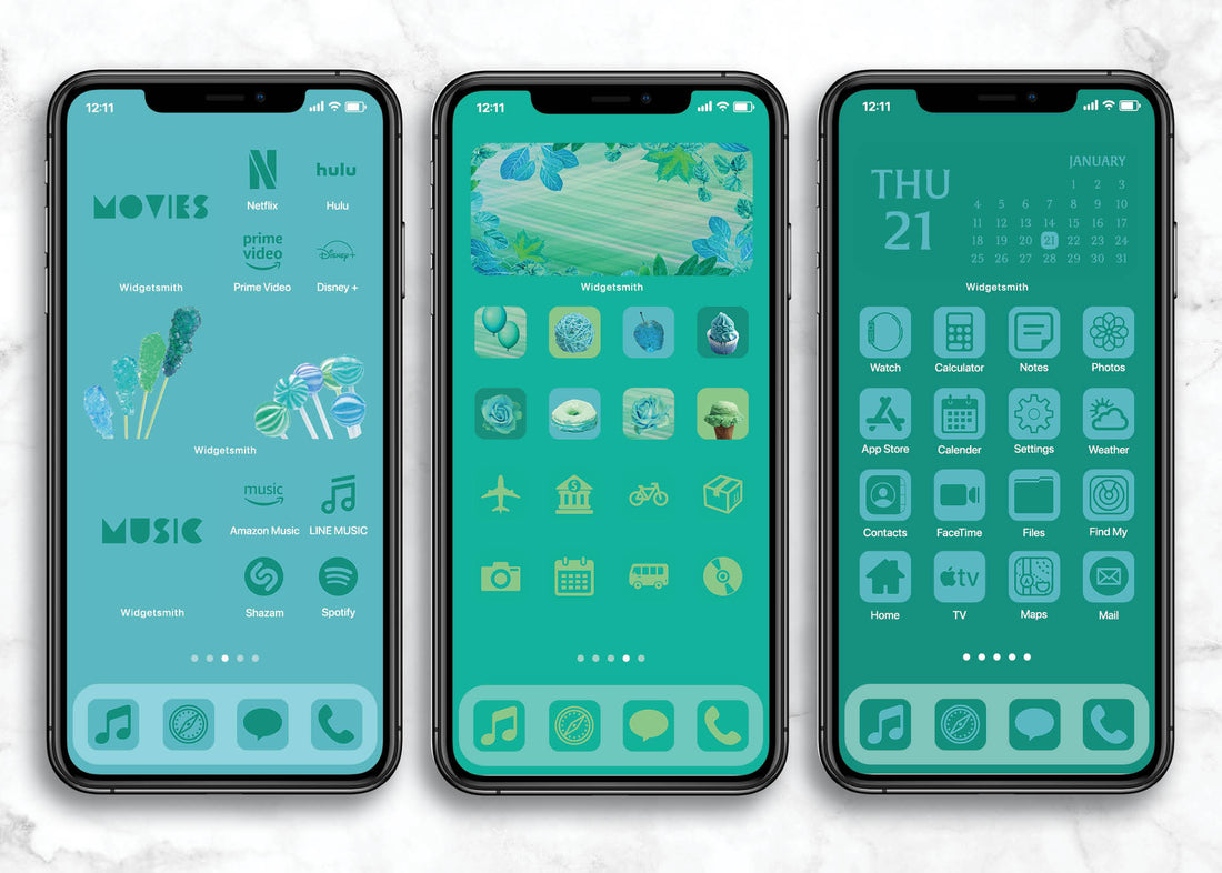iOSアイコン メモリストデザイン 「ミント・グリーン」