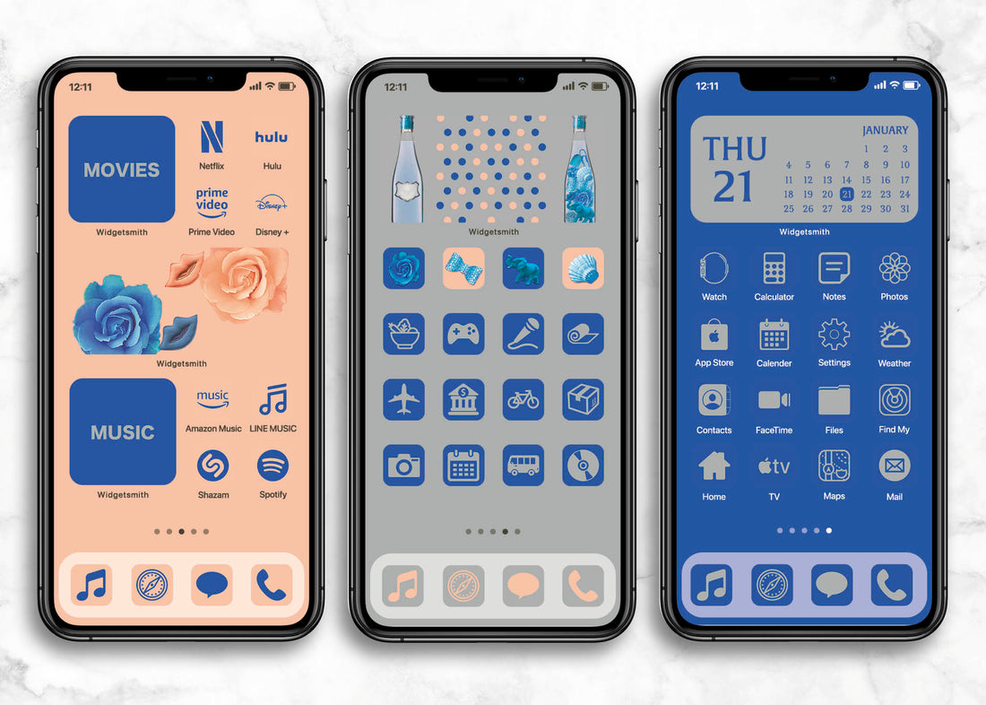 iOSアイコン ３色デザイン 「ブルーボトル」