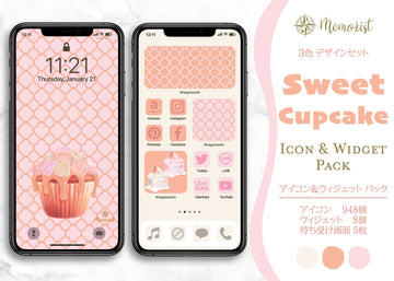 iOSアイコン ３色デザイン 「スイートカップケーキ」