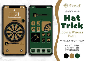 iOSアイコン ３色デザイン 「ハットトリック」